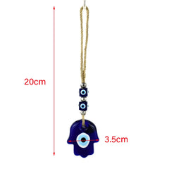 Lucky Eye Glass Blue Turkish Evil Eye Pendant Wall Hanging Multi Color Bead Handmade Decoration for Home Living Room Car