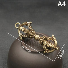 Handcraft Pendant Vintage Solid Religious Pestle Prayer Pendants Nepal Tibetan Buddhist Vajra Copper Crafts
