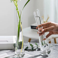 Transparent Glass Flower Vase Small Vase Hydroponics Flower Terrarium Luxury Room Table Home Decor Wedding Decoration