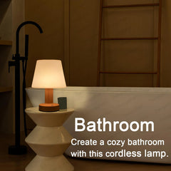 LED Table Lamp Touch Sensor Rechargeable Desktop Night Light Wireless Reading Lamp For Restaurant Hotel Bar Bedroom Decor Light