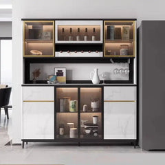 Nordic Glass Kitchen Cabinet Classic Display Decoration Luxury Kitchen Cabinet Storage Modern Szafka Kuchenna Furniture Home Kitchen & Dining Furniture