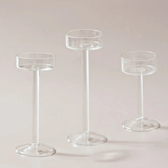 Glass Candle Holders Set Tealight Candle Holder Home Decor Wedding Table Centerpieces Crystal Holder Dinner table setting