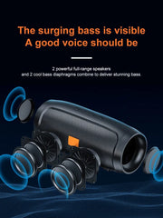 TF USB Bluetooth Speaker Dual Speaker Stereo Outdoor Tfusb Playback Fm Voice Broadcasting Portable Subwoofer Wireless Speaker