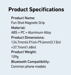 TELESIN Magnetic Phone Camera Shoot Hand Grip Phone Holder Shooting Aid Remote Control Handle for Iphone HUAWEI SAMSUNG Phone