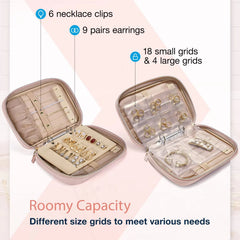 Jewelry Travel Organizer Case for Home Jewelry Organizer Storage Ring Binder Clear Bags Zipper Rolls Pouch for Necklaces，Rings