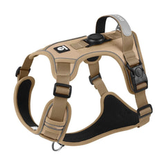 Dog Harness with Airtag Holder and Leash Set-Premium Oxford Breathable Material Durable Reflective Dog Harness and Leash Set Pet Shop