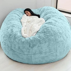 Soft Warm 180*90cm Fur Giant Removable Washable Bean Bag Bed Cover Comfortable Living Room Furniture Lazy Corner Sofa
 Coat
