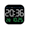Digital Wall Clock LED Alarm Clock Large Display With Timing Function Remote Control Clock for Living Room Office Bedroom Decor - Multicolor