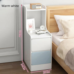Modern Wooden Mini Nightstand with Drawer Storage