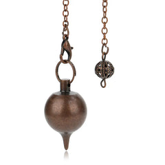 Copper Metal Pendulum for Dowsing Divination Energy Work Meditation Scrying Witchcraft Pendulums Tool Spiritual Pendulos X092