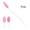 1PC/4PCS  Beauty Skin Care Wash Face Silicone Brush Exfoliating Nose Clean Blackhead Removal Brushes Tools With Replacement Head - pink