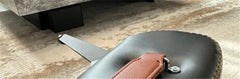 PU Leather Small Ottoman Foot Stool with Wood Legs