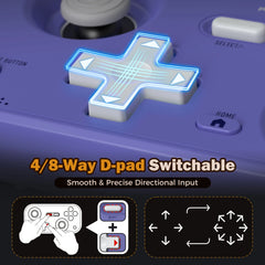 IINE Retro Pocket Chronos Controller Nintendo Layout, Hall Effect Joysticks, 1000Hz Polling Rate,Portable for Switch/PC/Mobile