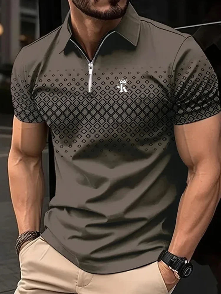 Men's Golf Polo Short Sleeve Polo Shirt Outdoor Casual Daily Streetwear Summer 3D Print Micro-elastic Polyester