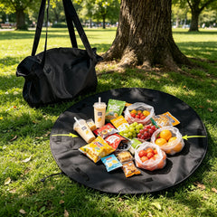 Large Capacity Foldable Travel Organizer Bag - Durable, Lightweight & Waterproof Tote/Duffel, Includes Picnic Mat