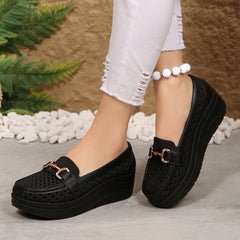 Women’s Breathable Wedge Sneakers Non-Slip Thick Sole Shoes