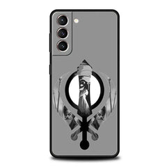 Sikh Khanda Sikhism Soft Phone Case For Samsung Galaxy S25 Edge S24 Plus S23 FE S22 S21 S20 Ultra 5G S10 Black Protect Cover