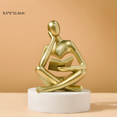 Abstract Thinker Resin Figurine – Modern Bookshelf Decor Office Furniture Decorative accessories