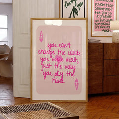 1pcs Ace Card Positive Sayings Print Fashion Canvas Wall Art Canvas Print Aesthetic Decor Vintage Bedroom Cute Poster  wall art