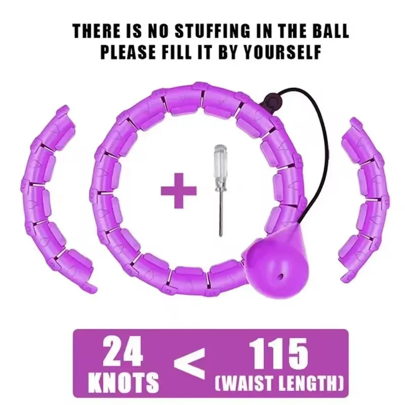 24 Section Sports Circle Portable Adjustable and Detachable Shaping Circle Waist Easy Weight Loss and Fitness Equipment