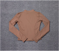 Women Sport Jacket Long Sleeve Shirt Workout Coat