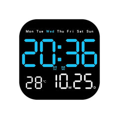 Digital Wall Clock LED Alarm Clock Large Display With Timing Function Remote Control Clock for Living Room Office Bedroom Decor