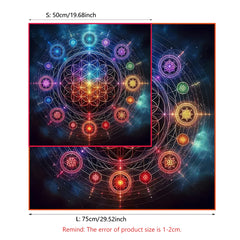 Tarot Tablecloth Mandala Flower Of Life Altar Cloth For Divination Meditation Circle Galaxy Tarot Mat Spiritual Oracle Card Pad