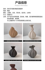 Livetai Wabi-Sabi Handmade Ceramic Vase, Organic Artistic Flower Pot for Living Room, Study & TV Console, Modern Boho Decor