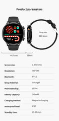 2026 New Smartwatch Women AMOLED HD Screen Always On Display Bluetooth Call IP68 Waterproof GPS Smart Men Watch For Android ios