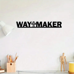 1pc Vintage "Way Maker" Cross Wall Art, Iron Christian Scripture Sign, Religious Home Decor for Living Room Easter