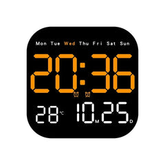 Digital Wall Clock LED Alarm Clock Large Display With Timing Function Remote Control Clock for Living Room Office Bedroom Decor
