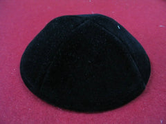 BLACK VELVET JEWISH KIPPAH YARMULKE KIPPOT RIMLESS OR WITH NO RIM