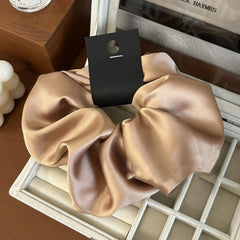 Korean Big Scrunchies – Pink & White Hair Bands for Women
