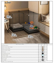 Dog Cage Small Dog Indoor with Separate Toilet Household Corgi Teddy Pomeranian House Kennel Dog Pet Fence Pet Shop