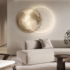 LED Moon Wall Clock – Modern Home Decor Wall Decor Clock