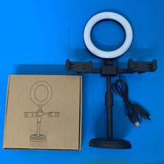 Smartphone Mobile Stand For Cell Phone Holder With LED Ring Light Dual Position For Professional Live Streaming Video Record