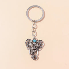 1Pc Bohemia Evil Eye Hamsa Hand Keychain for Women Men Blue Eye Sun Feather Key Ring Bag Pendant Car Key Holder Rings Wholesale