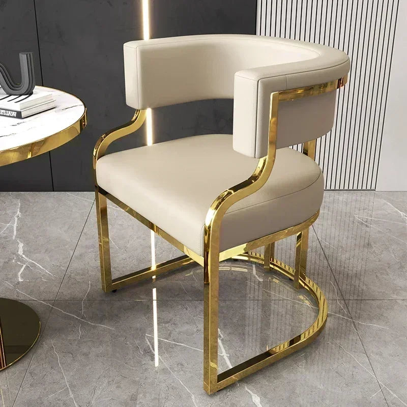 Hotel Makeup Chair Metal Floor Aesthetic Nordic Garden Chairs Reading  Dining chair Kitchen & Dining Furniture