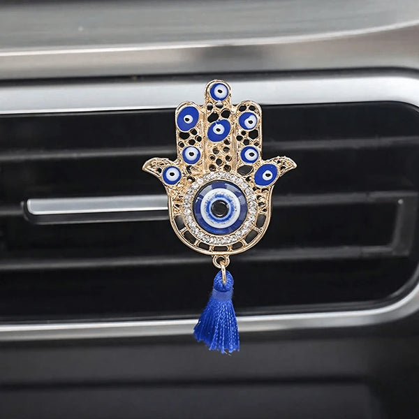 1Pc Evil Eye Car Vent Perfume Holder - Fits All Vents Holds Oils/Fresheners Easy Install Stylish Gift for Car Lovers