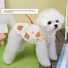 Warm Cotton Open Cardigan Pet Shop Pet Clothing for Small Dogs And s Teddy Bichon Baby Underwear Vest Spring Autumn Winter Dogbaby