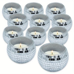 Disco Hall Candle Holder, Glass Candle Holder, Flower Pot Tea Lamp, Used for Wedding Party Decoration (excluding Candles)