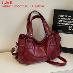 High Quality PU Shoulder Bag for Women – Contrast Zipper Style