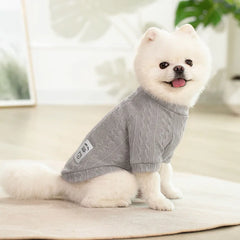 Classic Puppy Dog Knitting Sweater Winter Warm Pet Clothes for Small Dogs Cats Vest Pet Clothing Apparel French Bulldog Costume