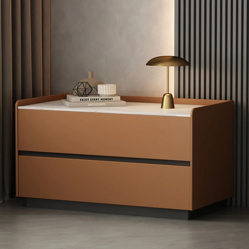 Italian Minimalist Bedside Table with Drawers Bedroom Furniture