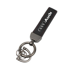 Suede Car Logo Keychain for Audi A1–A8 Q1–Q8 TT