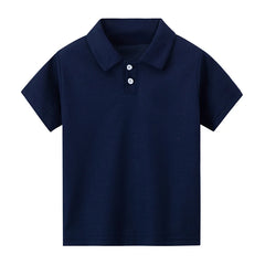 1/2/3 Pcs Children's Solid Color POLO Shirt Boy Handsome Fashion Sports T-shirt Girl Lapel Casual And Comfortable Short Sleeves
