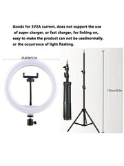 110cm tripod stand+O-clip, equipped with 10 inch live streaming ring fill light and selfie live streaming artifact