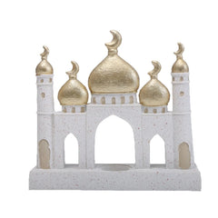 2026 Best Selling Eid Mubarak Ramadan Decoration Premium Resin 3D Mosque Statue Islamic Castle Table Decor Gift For Home Office