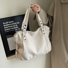 High Quality PU Shoulder Bag for Women – Contrast Zipper Style