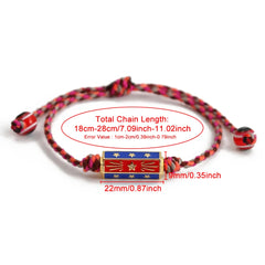Lucky Eye Adjustable Colorful Braided Rope Bracelet Turkish Evil Eye Bead Copper Zircon Charm Bracelet for Women Men Jewelry